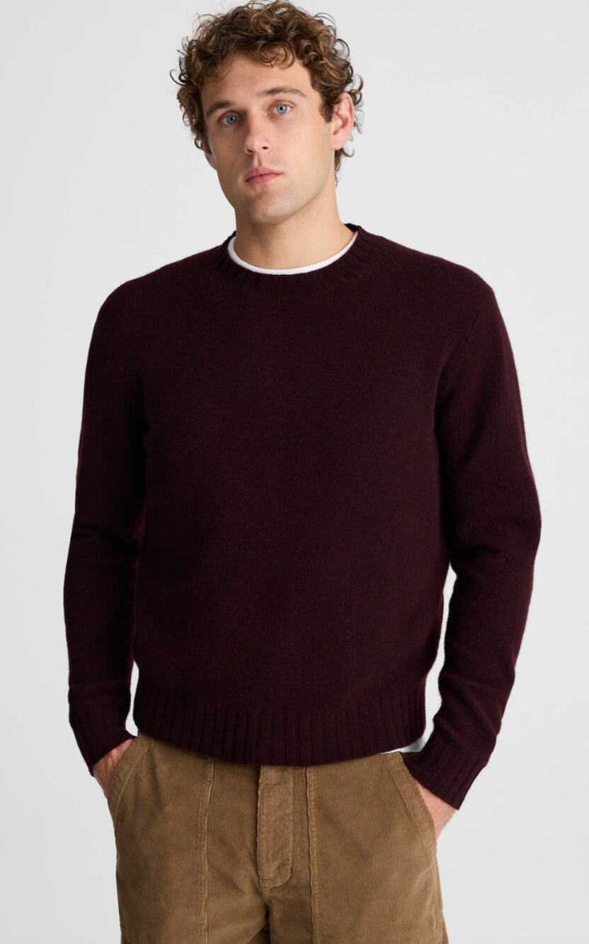 Madewell | NWT Mens Merino Wool Crewneck Sweater Deep Wine Red | Sz S